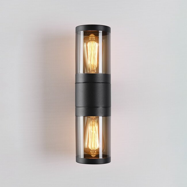 2-light outdoor wall light Rouen - stainless steel