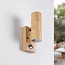 Elegant 2-light outdoor wall light Martina - with sensor wood effect