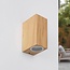 Wall lamp in wood effect, 2-light - Riccardo