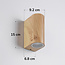 Wall lamp in wood effect, 2-light - Matteo