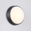 Round outdoor wall light with adjustable colour temperature - black