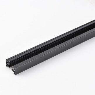 Connectable 1-phase track 75 cm with end cap, without connection block, black