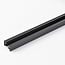 Connectable 1-phase track 75 cm with end cap, without connection block, black