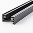 Connectable 1-phase track 75 cm with end cap, without connection block, black