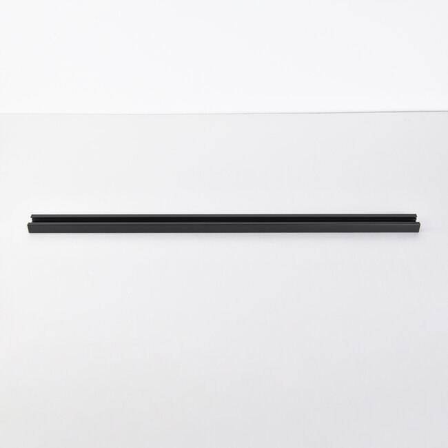 Connectable 1-phase rail, 75 cm, without connection block, with end cap - Black