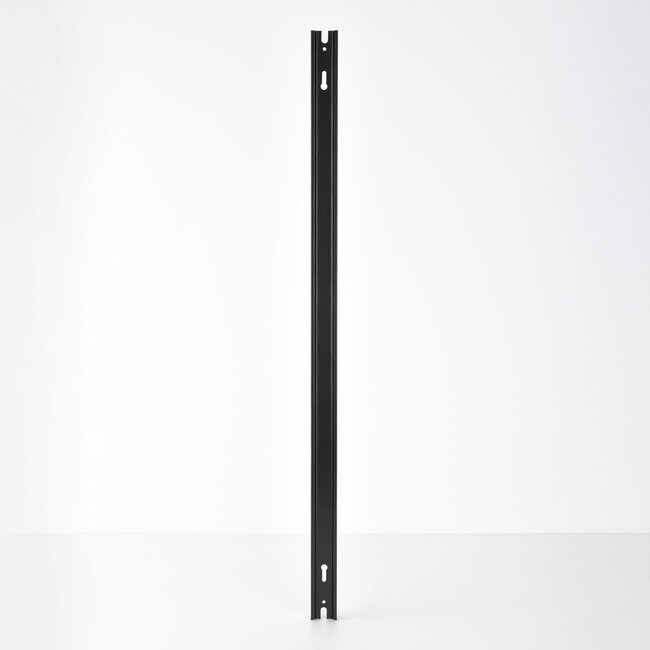 Connectable 1-phase rail, 75 cm, without connection block, with end cap - Black