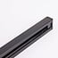 Connectable 1-phase track in 75 cm with connection block and end cap, black