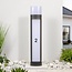 Outdoor floor lamp Gianna with house number and integrated LED