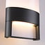 Outdoor wall light Lidia with house number - integrated LED