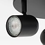 Matt black ceiling spotlight, 3-light - Caro