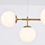 7-light designer pendant light Hepta - frosted glass globes