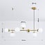 7-light designer pendant light Hepta - frosted glass globes