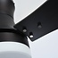 Industrial ceiling fan Lorre Black with remote control incl. LED