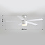 Modern Rico ceiling fan in White with remote control, including LED