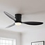 Ceiling fan with light, three blades and Black - Zazoe