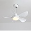 5-blade ceiling fan Merel incl. LED - white
