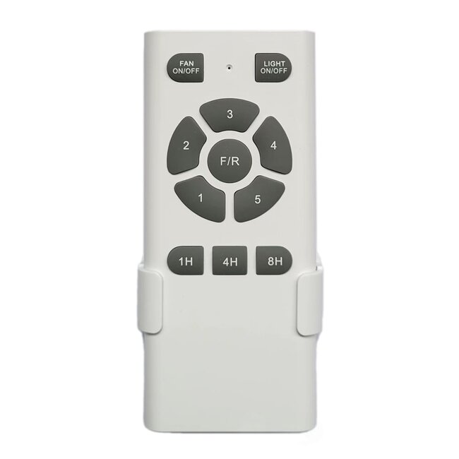 Merel White ceiling fan with remote control, including LED