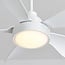 5-blade ceiling fan Merel incl. LED - white