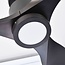 3-blade ceiling fan Mees incl. LED - black