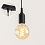 Suspended lamp holder for 1-phase track, black, E27 (light source not included)