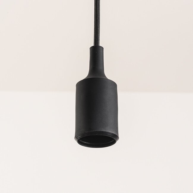 Suspended lamp holder for 1-phase track, black, E27 (light source not included)