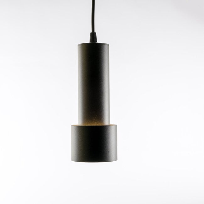 Jim t1-phase track tube pendant light, black