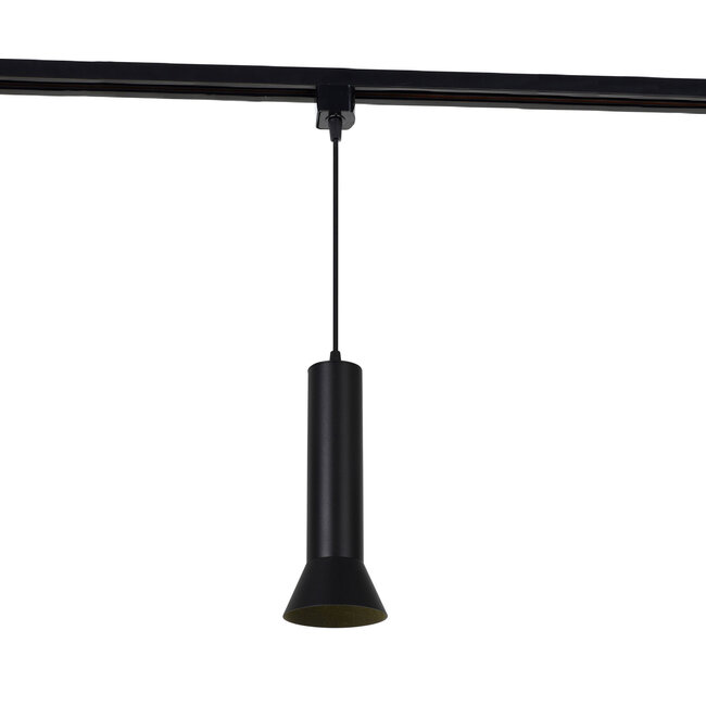 1-phase rail tube pendant lamp Lenn - Black