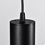 Luke 1-phase track tubular pendant light, black with matt diffuser