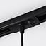 Luke 1-phase track tubular pendant light, black with matt diffuser