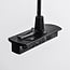 Luke 1-phase track tubular pendant light, black with matt diffuser