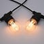 Solar string lights 10 metres with 10 W-shaped filament bulbs, 10W solar panel
