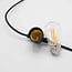 Solar string lights 10 metres with 10 W-shaped filament bulbs, 10W solar panel