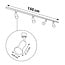 1.5 metre 1-phase track system set with Elle spotlights, black