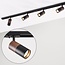 Modern 1.5 metre single-phase track lighting system with Linn spotlights - voltage track