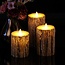 Candle set tree bark with remote control Arbor - Set of 3