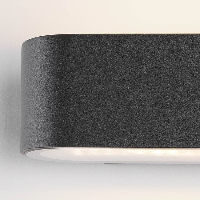 Modern outdoor wall light Tino - black with integrated LED