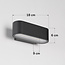 Modern outdoor wall light Tino - black with integrated LED