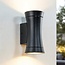 Modern black 2-light outdoor wall lamp - Olympia