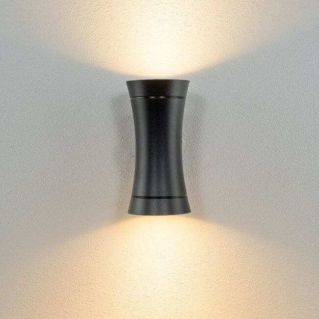 2-light outdoor wall light Olympia - black