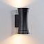 Modern black 2-light outdoor wall lamp - Olympia