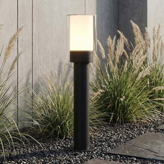 Modern standing outdoor lamp Baxie - Black
