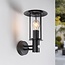 Lore rural outdoor wall lamp with sensor - Black