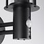 Rustic outdoor wall light Lore with sensor - black