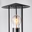 Rustic outdoor wall light Lore with sensor - black