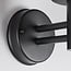 Rustic outdoor wall light Lore with sensor - black