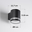 Modern outdoor wall light Dahlia - black