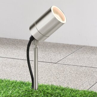 Modern garden spotlight stainless steel - Chad