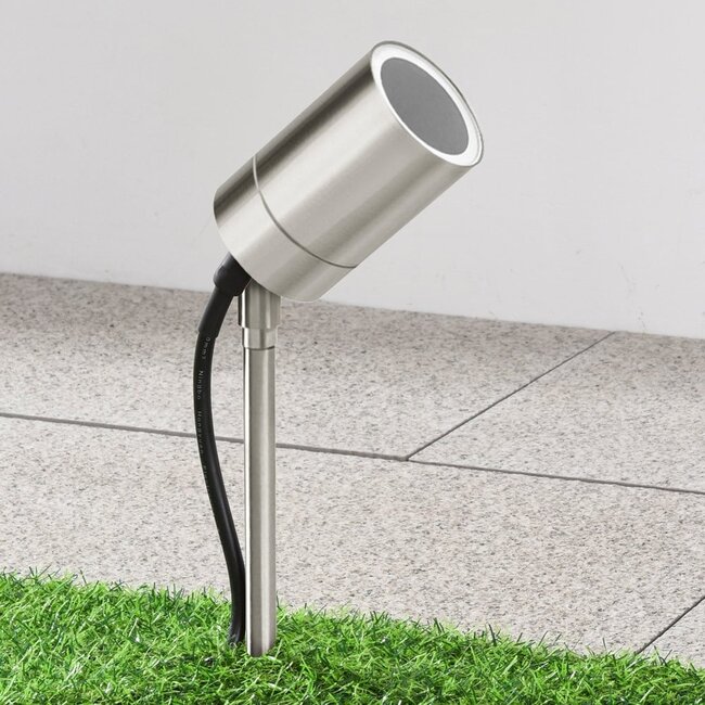 Modern garden spotlight stainless steel - Chad