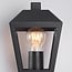Rustic outdoor wall light Dax with sensor - black