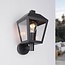 Rustic outdoor wall light Dax - black